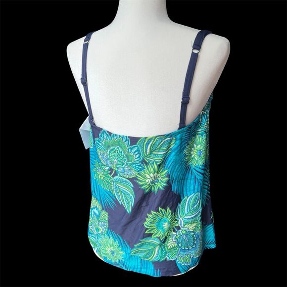 CoCo Reef Swim Tankini sz 10 34D Bandeau Tropical Large - Picture 4 of 6
